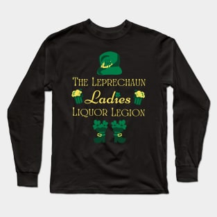 Leprechaun Ladies Liquor Legion Long Sleeve T-Shirt